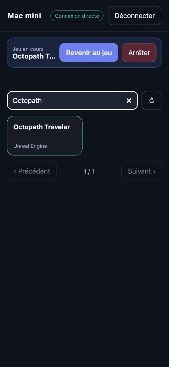 Bibliothèque : recherche et jeu en cours
